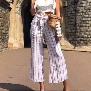 Faithfull The Brand
Australia Highwaisted striped linen cropped pants XS